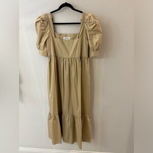 En Saison midi puff sleeve dress